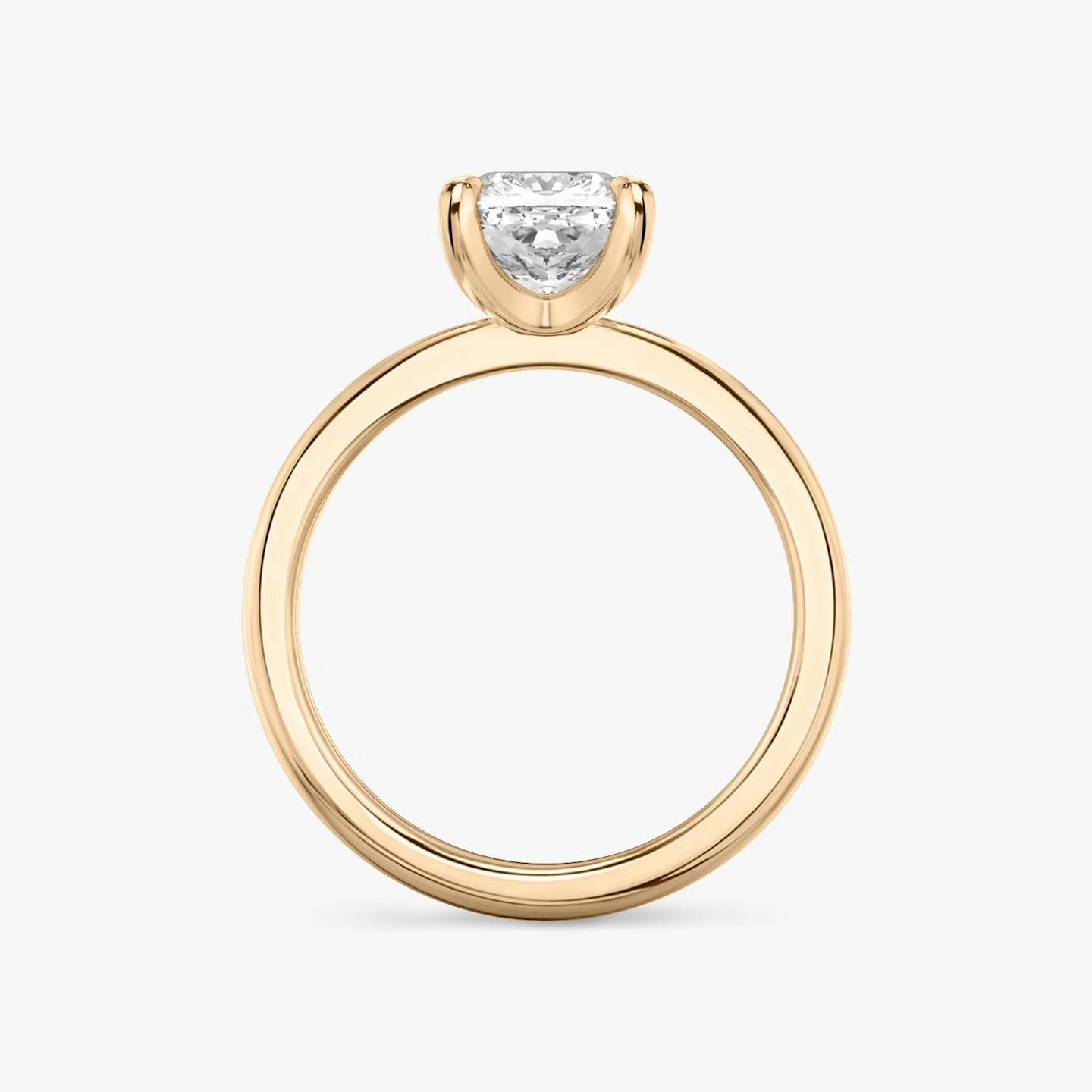 The Tapered Classic | Pavé Cushion | 14k | 14k Rose Gold | Band: Plain | Diamond orientation: vertical | Carat weight: See full inventory