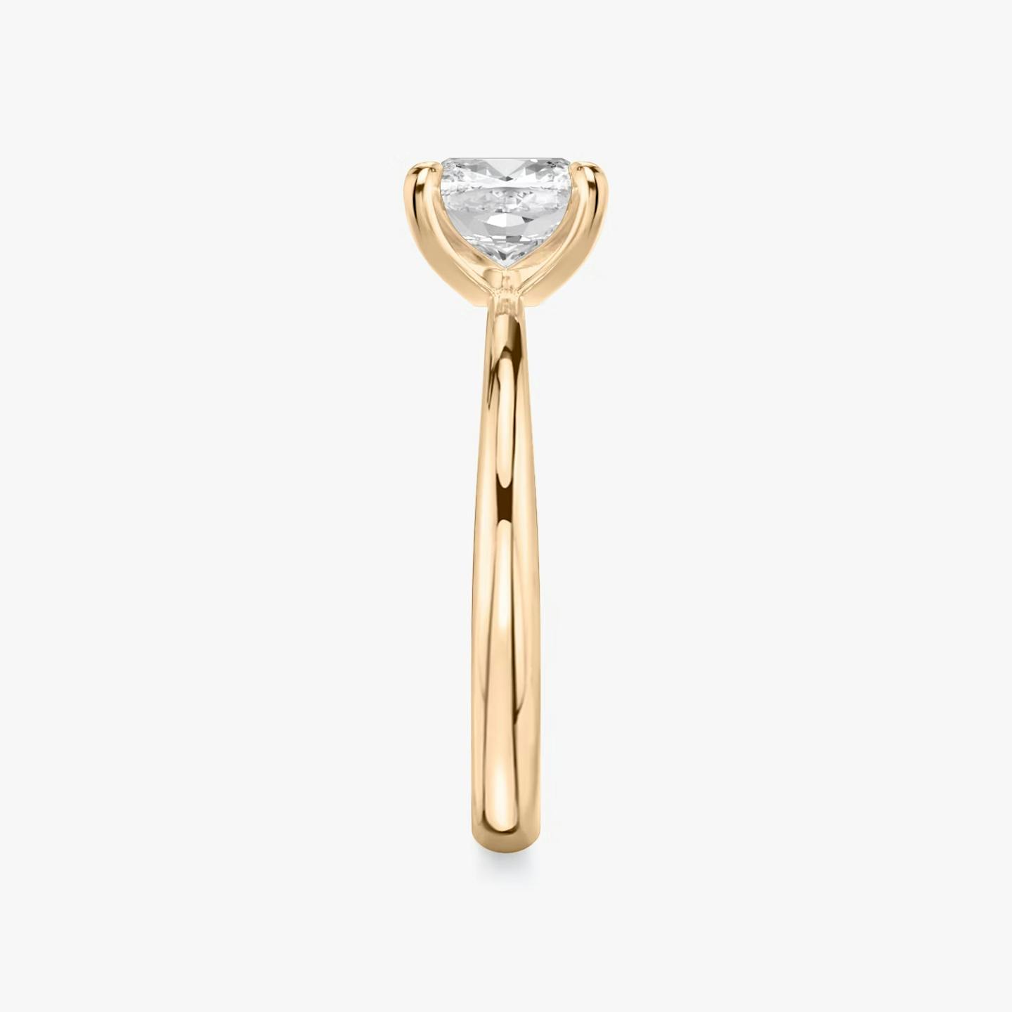 The Tapered Classic | Pavé Cushion | 14k | 14k Rose Gold | Band: Plain | Diamond orientation: vertical | Carat weight: See full inventory