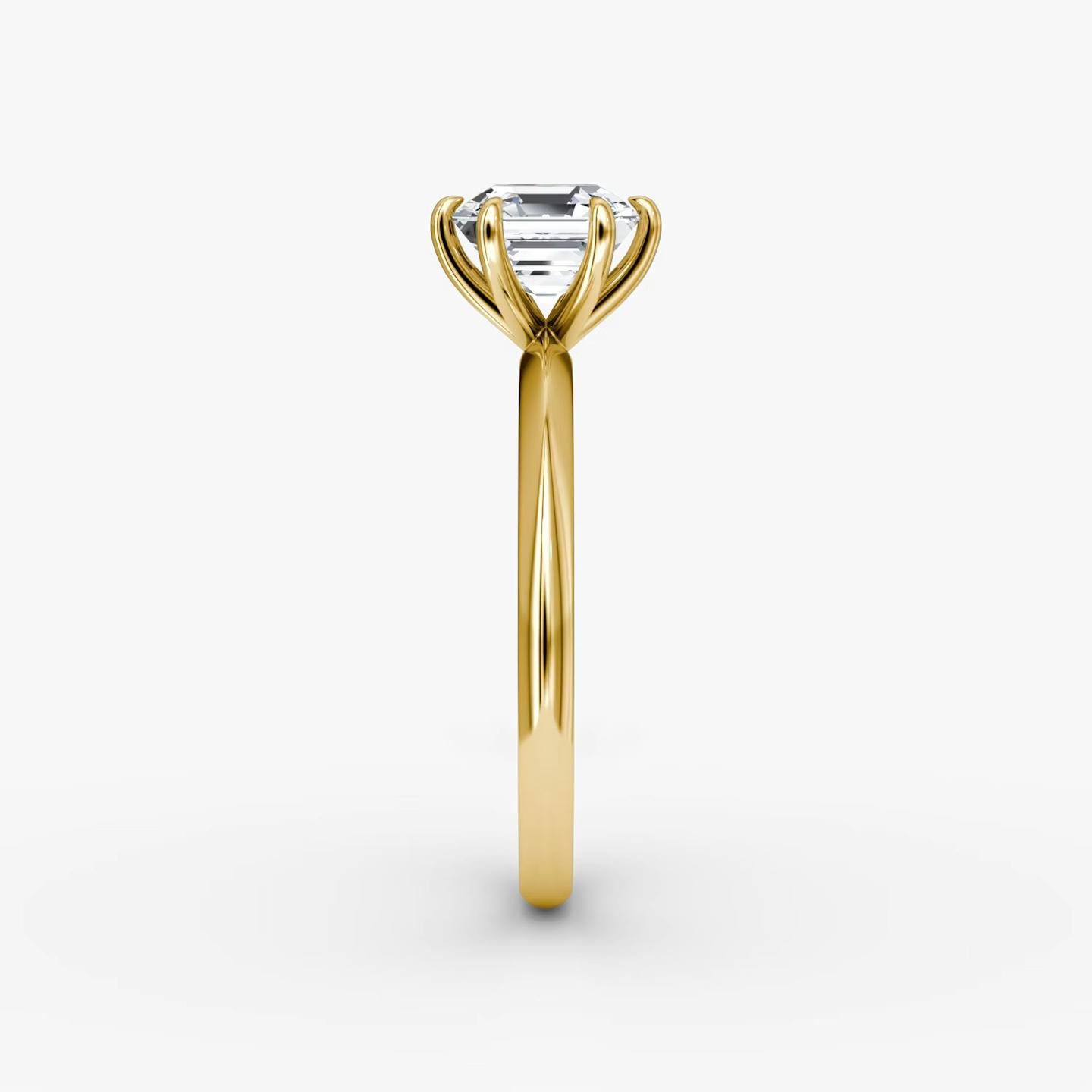 The Knife-Edge | Asscher | 18k | 18k Yellow Gold | Band: Plain | Setting style: Plain | Diamond orientation: vertical | Carat weight: See full inventory